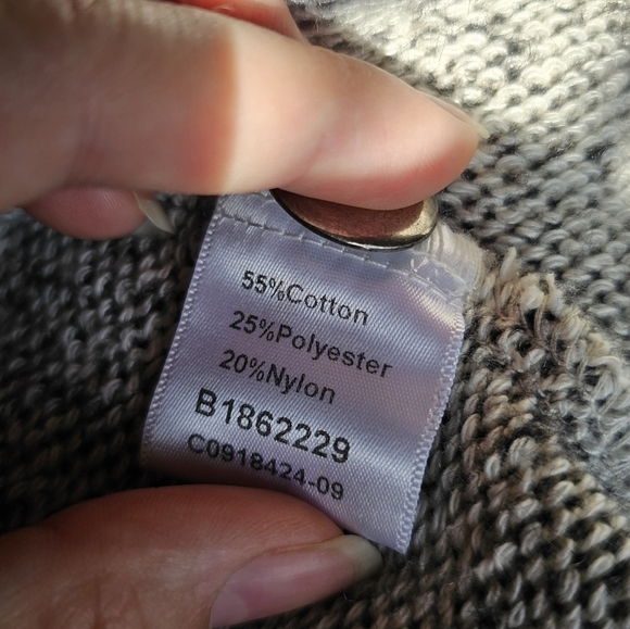 Kleën cotton blend gray ruffled oversized grandmacore winter cardigan Size M - Picture 7 of 7